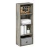 Furinno Luder Bookcase / Book / Storage, 4-Tier, French Oak view 1