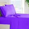 RV Twin 28 X 75 Sheet Set 400 Thread-Count 100% Egyptian Soft Cotton Made for RV, Camper, Boat & Motorhomes, Soft-Luxury-Breathable 8-Inch Deep Pockets 4-PC RV-Sheets - Purple Stripe view 2
