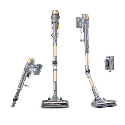 Kenmore DS4095 Brushless Cordless Stick Vacuum with EasyReach Wand, Lightweight Cleaner 2-Speed Power Control, LED Headlight, Converts to Handheld for Hardwood Floors, Carpet & Pet Hair,Gold