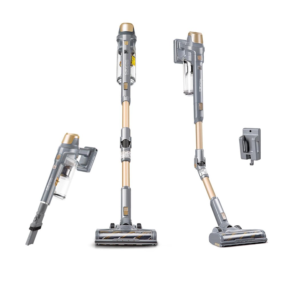 Kenmore DS4095 Brushless Cordless Stick Vacuum with EasyReach Wand, Lightweight Cleaner 2-Speed Power Control, LED Headlight, Converts to Handheld for Hardwood Floors, Carpet & Pet Hair,Gold