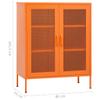 vidaXL Industrial-Style Steel Storage Cabinet, Adjustable Shelves, Orange, Robust Construction, 31.5"x13.8"x40", Levellers for Stability view 3