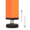 vidaXL Industrial-Style Steel Storage Cabinet, Adjustable Shelves, Orange, Robust Construction, 31.5"x13.8"x40", Levellers for Stability view 4