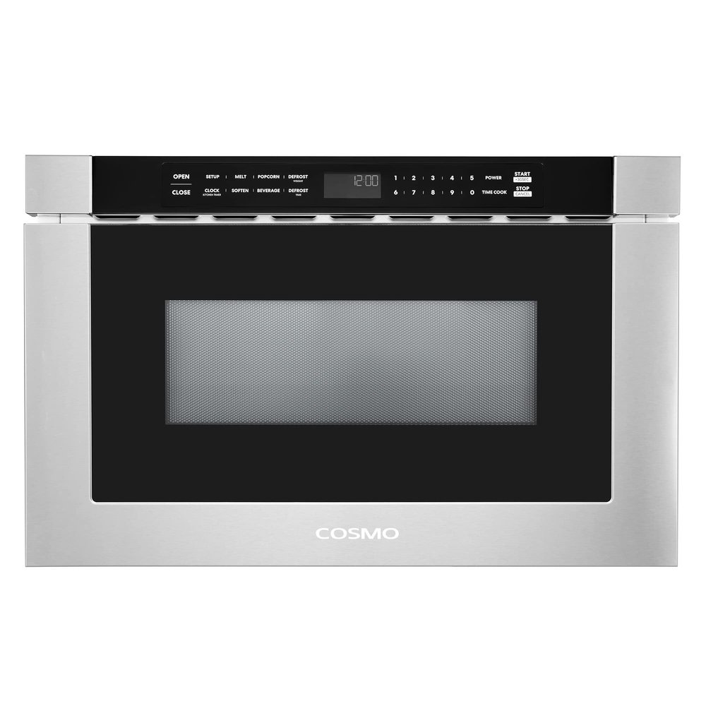 COSMO COS-12MWDSS-NH 24 in. Haven Collection 1.2 cu. ft. Built-in Microwave Drawer, Touch Controls, Defrosting Rack in Stainless Steel