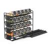 SpaceAid Pull Out Spice Rack Organizer with 20 Jars, Heavy Duty Slide Out Seasoning Organizer for Kitchen Cabinets, with 801 Labels and Chalk Marker, Right Facing view 2