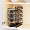 SpaceAid Pull Out Spice Rack Organizer with 20 Jars, Heavy Duty Slide Out Seasoning Organizer for Kitchen Cabinets, with 801 Labels and Chalk Marker, Right Facing view 3