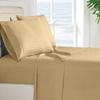 Mr Pandaa RV Twin 28 X 75 Sheet Set 400 Thread-Count 100% Egyptian Soft Cotton Made for RV, Camper, Boat & Motorhomes, Soft-Luxury-Breathable 8-Inch Deep Pockets 4-PC RV-Sheets - Taupe Stripe view 2