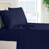 RV Twin 28 X 75 Sheet Set 400 Thread-Count 100% Egyptian Soft Cotton Made for RV, Camper, Boat & Motorhomes, Soft-Luxury-Breathable 8-Inch Deep Pockets 4-PC RV-Sheets - Navy Blue Stripe view 2
