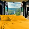 RV Twin 28 X 75 Sheet Set 400 Thread-Count 100% Egyptian Soft Cotton Made for RV, Camper, Boat & Motorhomes, Soft-Luxury-Breathable 8-Inch Deep Pockets 4-PC RV-Sheets - Golden Stripe view 1