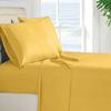 RV Twin 28 X 75 Sheet Set 400 Thread-Count 100% Egyptian Soft Cotton Made for RV, Camper, Boat & Motorhomes, Soft-Luxury-Breathable 8-Inch Deep Pockets 4-PC RV-Sheets - Golden Stripe view 2