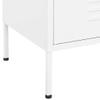 vidaXL Home Decor Storage Cabinet - Steel Made, 31.5"x13.8"x40", Features Adjustable Shelves and Levelers, Industrial Style, White view 3