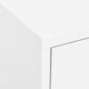 vidaXL Home Decor Storage Cabinet - Steel Made, 31.5"x13.8"x40", Features Adjustable Shelves and Levelers, Industrial Style, White view 4