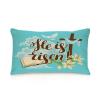 Silhouette Wooden Cross with Bible Lily Lumbar Pillow Covers 12x18 Cotton Linen Easter Cushion Covers Rectangle Pillow Case Funny Easter Gifts for Kids Girls Home Decor view 1