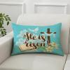 Silhouette Wooden Cross with Bible Lily Lumbar Pillow Covers 12x18 Cotton Linen Easter Cushion Covers Rectangle Pillow Case Funny Easter Gifts for Kids Girls Home Decor view 2