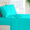 RV Twin 28 X 75 Sheet Set 400 Thread-Count 100% Egyptian Soft Cotton Made for RV, Camper, Boat & Motorhomes, Soft-Luxury 8-Inch Deep Pockets 4-PC RV-Sheets - Turquoise Blue Stripe view 2