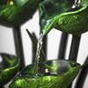 XXZY Tabletop Fountains Tabletop Fountain Creative Lotus Leaf Resin Desktop Fountain Living Room Office Desktop Small Water View Water Fountain Exquisite Decoration view 4