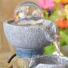 XXZY Tabletop Fountains Tabletop Fountain Resin 9.45 Inches High 3-Story Desktop Fountain Feng Shui Desktop Fountain Waterfall Zen Decoration Exquisite Decoration view 4