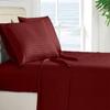 Mr Pandaa RV Twin 28 X 75 Sheet Set 400 Thread-Count 100% Egyptian Soft Cotton Made for RV, Camper, Boat & Motorhomes, Soft-Luxury-Breathable 8-Inch Deep Pockets 4-PC RV-Sheets - Burgundy Stripe view 2