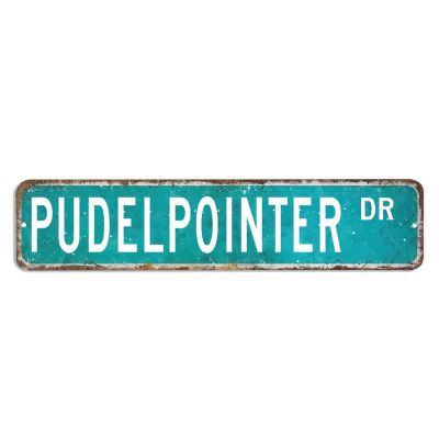 ArogGeld Pudelpointer Metal Sign Pudelpointer Gift Pudelpointer Decor Pudelpointer Lover Sign Custom Street Metal Sign Retro Shabby Chic Wall Art Wall Hanger Home Decor Wall Decorations