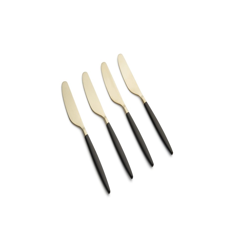 Cambridge 511138CKW27R Gaze Black & Champagne Satin Spreaders, Set of 4