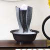 XXZY Tabletop Fountains Tabletop Fountain Resin 11.03 Inches High Desktop Fountain with Feng Shui Crystal Ball Soothing Flow Water Desktop Fountain Exquisite Decoration view 4