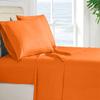 Mr Pandaa RV Twin 28 X 75 Sheet Set 400 Thread-Count 100% Egyptian Soft Cotton Made for RV, Camper, Boat & Motorhomes, Soft-Luxury 8-Inch Deep Pockets 4-PC RV-Sheets - Orange Stripe view 2