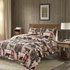 Rustic Lodge Quilt Set King Size Country Cabin Bedspread Coverlet King Moose Bear Reversible Patchwork Quilts Bedding Soft Lightweight Coverlets Forest Bear Farmhouse Bed Cover Sets with 2 Pillow Sham view 4