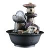 XXZY Tabletop Fountains Tabletop Fountain Resin 13.3 Inches High Desktop Fountain Feng Shui Wheel Water Fountain with Crystal Ball Decor Ornaments Exquisite Decoration view 1