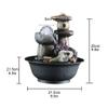 XXZY Tabletop Fountains Tabletop Fountain Resin 13.3 Inches High Desktop Fountain Feng Shui Wheel Water Fountain with Crystal Ball Decor Ornaments Exquisite Decoration view 2