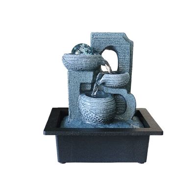 tabletop fountains Tabletop Fountain Indoor Lighting Waterfall Creative Desktop Fountain With LED Rolling Ball Suitable Home Office Decoration Exquisite decoration ( Color : A , Size : 6.8*9*10.6in )