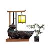 XXZY Tabletop Fountains Tabletop Fountain Simple Modern Water Fountain Tabletop Ceramic Zen Flowing Water Device Ornaments with Green Planting Pots Exquisite Decoration view 1