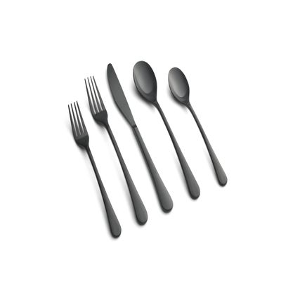 Cambridge Silversmiths Xyla Black Satin 20-Piece Flatware Set, Service for 4