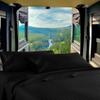 Mr Pandaa RV Twin 28 X 75 Sheet Set 400 Thread-Count 100% Egyptian Soft Cotton Made for RV, Camper, Boat & Motorhomes, Soft-Luxury-Breathable 8-Inch Deep Pockets 4-PC RV-Sheets - Black Stripe view 1