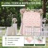 12 PCS Artificial Flowers Wall Decoration 24" x 16" Decorative Rose Hydrangea Flower Panels Flower Wall for Home Party Wedding Christmas Festival Photo Backgdrop Decor (12 Pcs, Pink+Yellow) view 3
