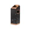 Trash Can Trash Can Stainless Steel Marble Garbage Can with Removable Inner Bucket Garbage Bin Large-Capacity Outdoor Rubbish Bin Easy to Clean (Color : A) view 1