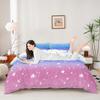 Erosebridal Girls Rainbow Stars Comforter Cover Queen,Pink Blue Pastel Ombre Bedding Set,Glitter Galaxy Comforter Cover Cute Room Decor,Sparkle Twinkle Starlight Bedspread Cover with 2 Pillow Cases view 3