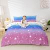 Erosebridal Girls Rainbow Stars Comforter Cover Queen,Pink Blue Pastel Ombre Bedding Set,Glitter Galaxy Comforter Cover Cute Room Decor,Sparkle Twinkle Starlight Bedspread Cover with 2 Pillow Cases view 4
