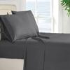 Mr Pandaa RV Twin 28 X 75 Sheet Set 400 Thread-Count 100% Egyptian Soft Cotton Made for RV, Camper, Boat & Motorhomes, Soft-Luxury-Breathable 8-Inch Deep Pockets 4-PC RV-Sheets - Dark Grey Stripe view 2