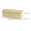 Cabilock Straw Woven Storage Basket with Lid 12.6 Inch Desktop Sundries Organizer for Cosmetics Home Office Bedroom Decor view 2