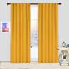 Archu Sheets Back tab Blackout Window Curtain Panels & Drapes Hall Dinning Living Thermal Insulated 100% Polyester Cotton (Gold, 84 Inch by 63 Inch- 1 Panel) view 1