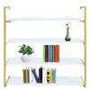 DYRABREST Modern Gold Simplicity Floating Shelves, Four-Tier 36 Inch Wall Mounted Selving for Bathroom, Living Room, Kithchen, Study, Bedroom, Etc view 1