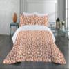 Ambesonne Christmas Microfiber Bedspread Set, Gingerbread Man House Cones Xmas Cookie Celebration Theme, Soft Bedding Set with Pillow Shams & Comforter, King Size, Pale Brown and White view 1