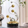 XXZY Tabletop Fountains Modern Tabletop Fountain Simple Stainless Steel Wrought Iron Water Fountain Tabletop Creative Desktop Home Decoration Ornaments Exquisite Decoration view 4