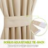 Archu Sheets Back tab Blackout Window Curtain Panels & Drapes Hall Dinning Living Thermal Insulated 100% Polyester Cotton (Grey, 84 Inch by 54 Inch- 1 Panel) view 3
