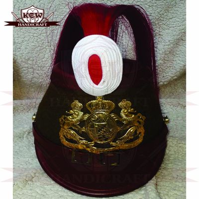 Parussian Shako Helmet for Officer Ranks of The Jagerbatallion Tschako Helmet-q11