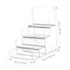 Hemoton Transparent Acrylic Wallet Display Stand Handbag Purse Display Stand Retail Store Holder Shelf Cosmetic Display Racks Glasses Shelf Trapezoidal Storage Rack, 4 Tiers view 2