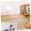 Hemoton Transparent Acrylic Wallet Display Stand Handbag Purse Display Stand Retail Store Holder Shelf Cosmetic Display Racks Glasses Shelf Trapezoidal Storage Rack, 4 Tiers view 4