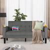 AILEEKISS 62" Loveseat Couches Upholstered Fabric Linen Love Seat Sofas Couch with 2 USB, Cup Holders, Side Pocket, Modern Tufted Sofa for Living Room, Office, Bedroom, Apartment (2-Seat, Dark Grey) view 4