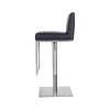 ZDXY High Back Bar Stool, Adjustable Height Kitchen Swivel Chair, PU Leather Stainless Steel with Footrest, Suitable for Kitchen Island, Dining Room, Leisure, Counter (Black, White) (Color : White) view 4
