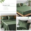 Linenwalas Premium 100% Viscose Derived from Bamboo RV Short Queen Sheet Set - Ultra Soft, Breathable & Cooling, Ideal for Hot Sleepers, 16" Deep Pocket, Hotel Luxury Bedding (Avocado Green) view 2