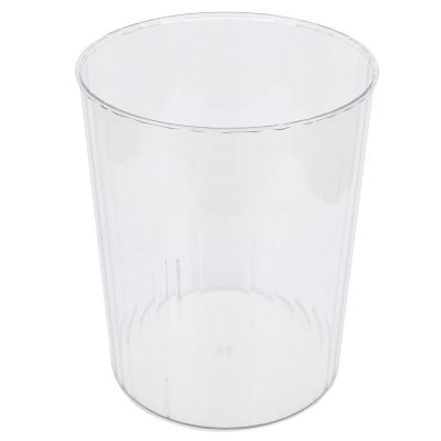 Cabilock Transparent Garbage Can Modern Simple Design Trash Bin for Home Office Multi-Functional Waste Basket for Flower Arrangements for Living Room Bedroom Bathroom and More